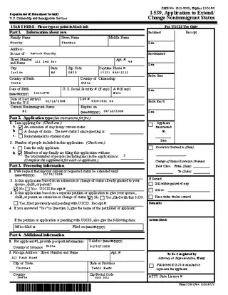 I 539 Form