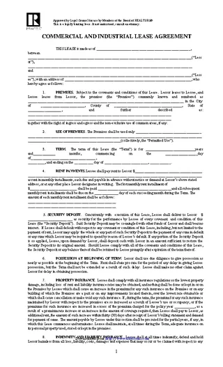 Illinois Commercial Industrial Lease Agreement Template