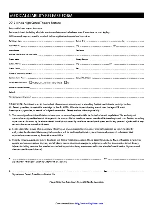 Illinois Medical Release Form 2