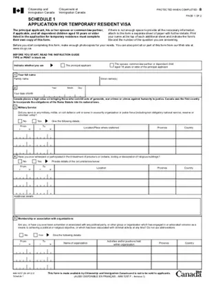 Forms IMM 5257 Download PDF