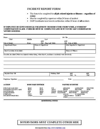 Incident Report Template 2