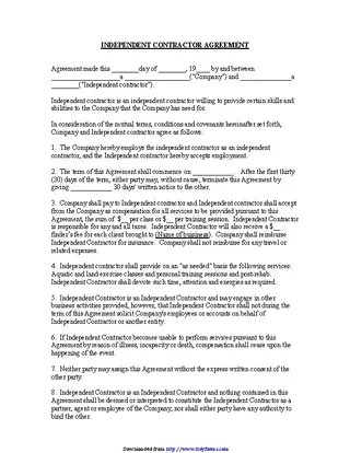 Independent Contractor Agreement 2