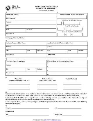 Forms indiana-tax-power-of-attorney-form-1