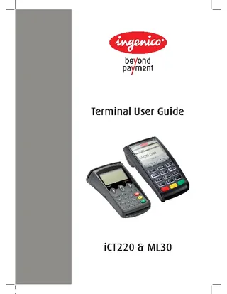 Ingenico Users Manual Sample