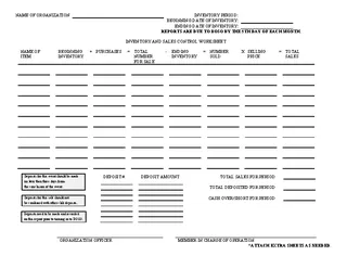 Forms Inventory Sheet Template