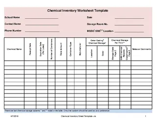 Inventory Worksheet Template