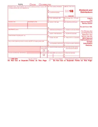 Forms IRS 1099 Dividend PDF