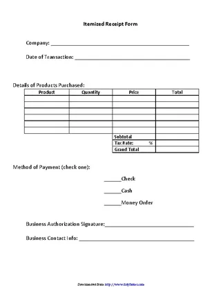 Forms itemized-receipt-template-2
