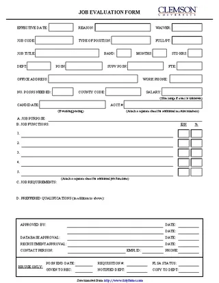 Forms Job Evaluation Form 2