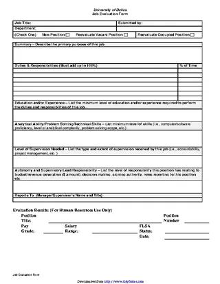 Forms Job Evaluation Form 4