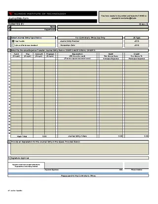 Journal Entry Template Excel