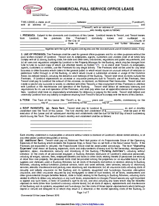 Kansas Office Lease Agreement