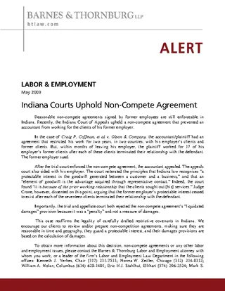 Forms Labour And Employment Non Compete Agreement