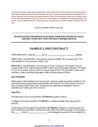 Land Contract Template 2