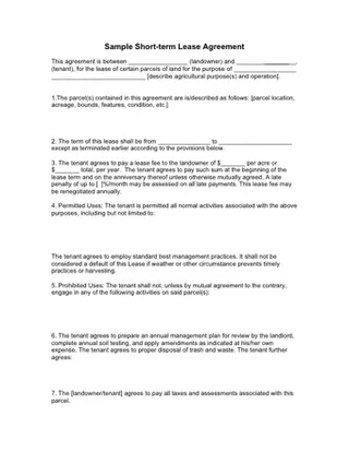 Forms Land Lease Agreement PDF