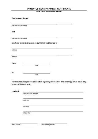 Lease Payment Template