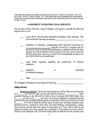 Legal Agreement Statement Services Template