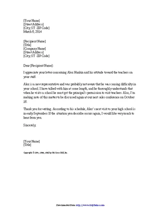 Letter Apologizing For Sales Staff Behavior