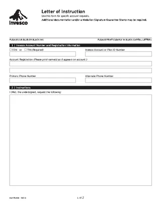 Forms Letter Of Instruction Template
