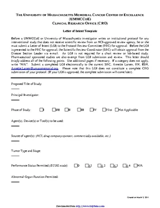 Forms Letter Of Intent Template 2