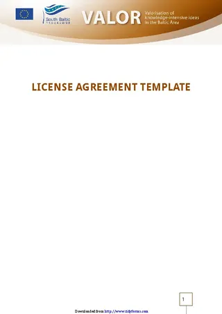 Forms License Agreement Template 3