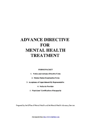 Forms Louisiana Advance Directive Form For Mental Health Treatment