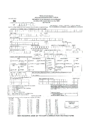 Louisiana Boat Title Registration Application Form 55