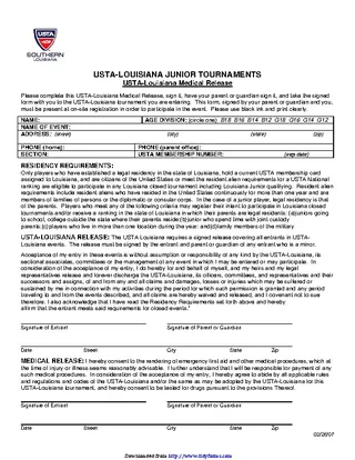 Louisiana Medical Release Form 2