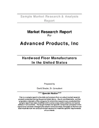 Market Research And Analysis Report