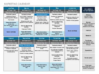 Marketing Content Calendar Template