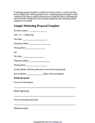 Marketing Proposal Template 3