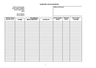 Marketing Status Report Template