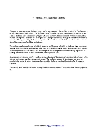 Marketing Strategy Template 1