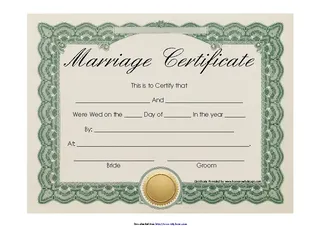 Forms Marriage Certificate 1
