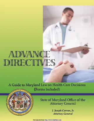Forms Maryland Medical Advance Directive Form
