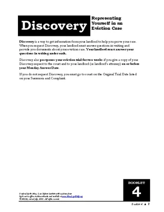 Massachusetts Discovery Form
