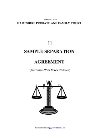 Massachusetts Separation Agreement Template