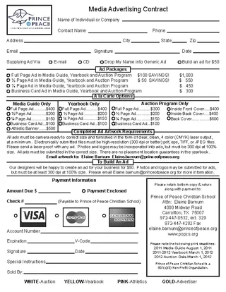 Media Advertising Contract Template