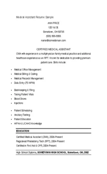 Medical Assistant Resume Sample - Medical Assistant Resume Sample.webp