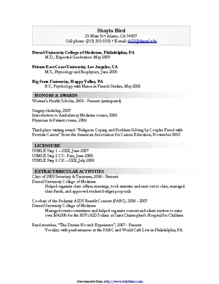 Medical Cv Template 2