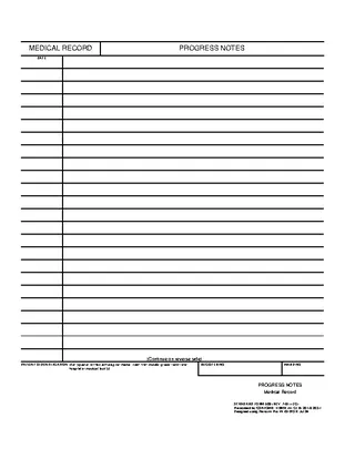Forms Medical Progress Note Template