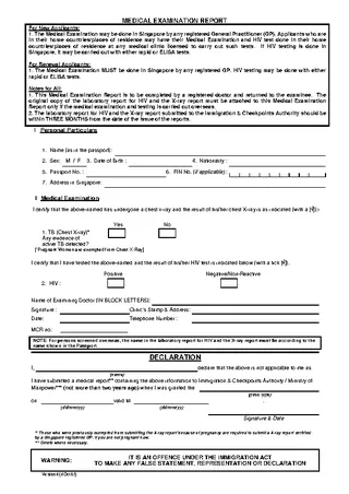 Forms Medical Report Template