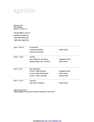 Meeting Agenda Template 1