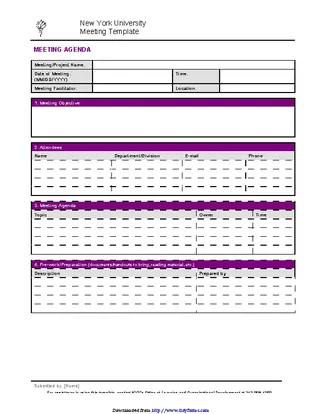 Meeting Minute Agenda Template