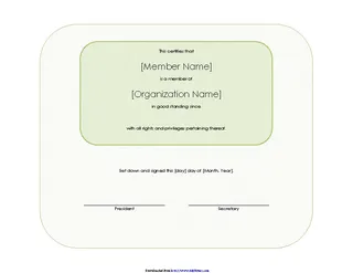 Membership Certificate 1