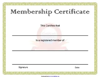 Membership Certificate 2