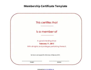 Membership Certificate 3