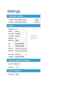 Microsoft Service Invoice Excel Format Free Template