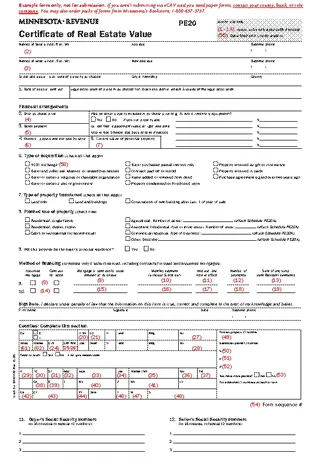 Forms Minnesota Certificate Of Real Estate Value