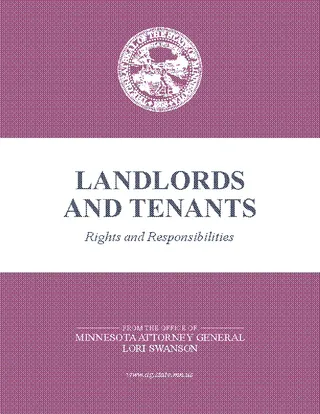 Forms Minnesota Landlords And Tenants Rights And Responsibilities